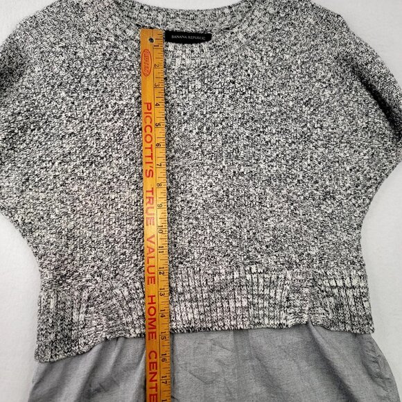 Banana Republic Women's Long Sleeve Tweed Layered Pullover Small - Picture 4 of 8